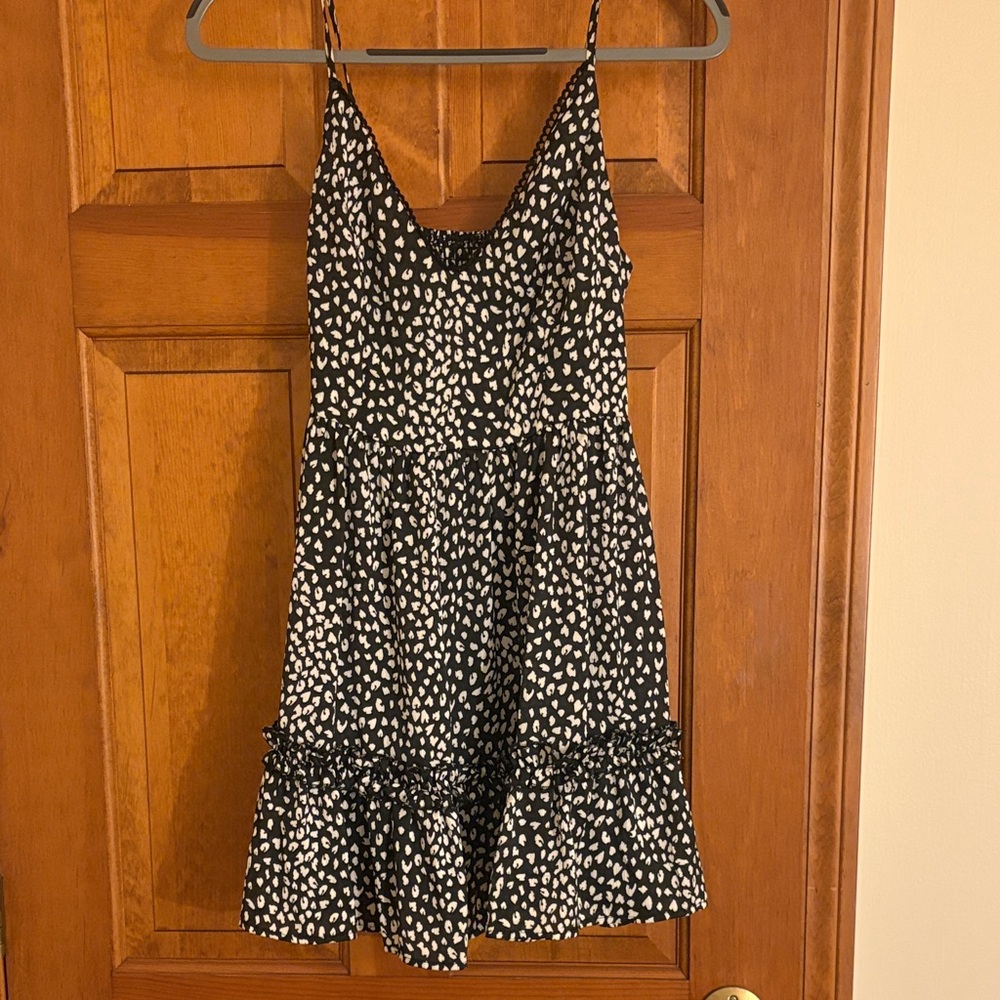 Black and White Spaghetti Strap Dress